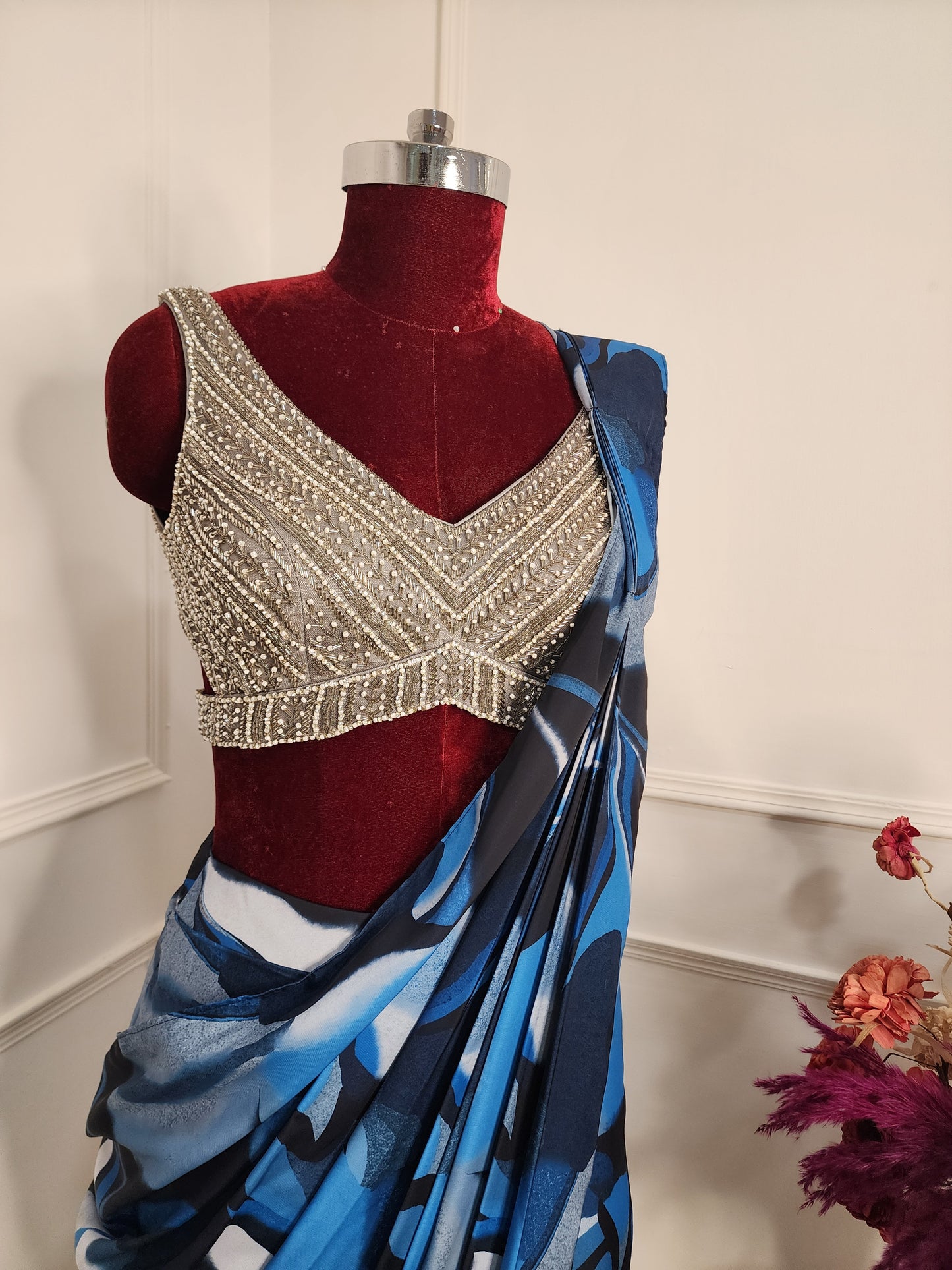 Printed Crepe Saree