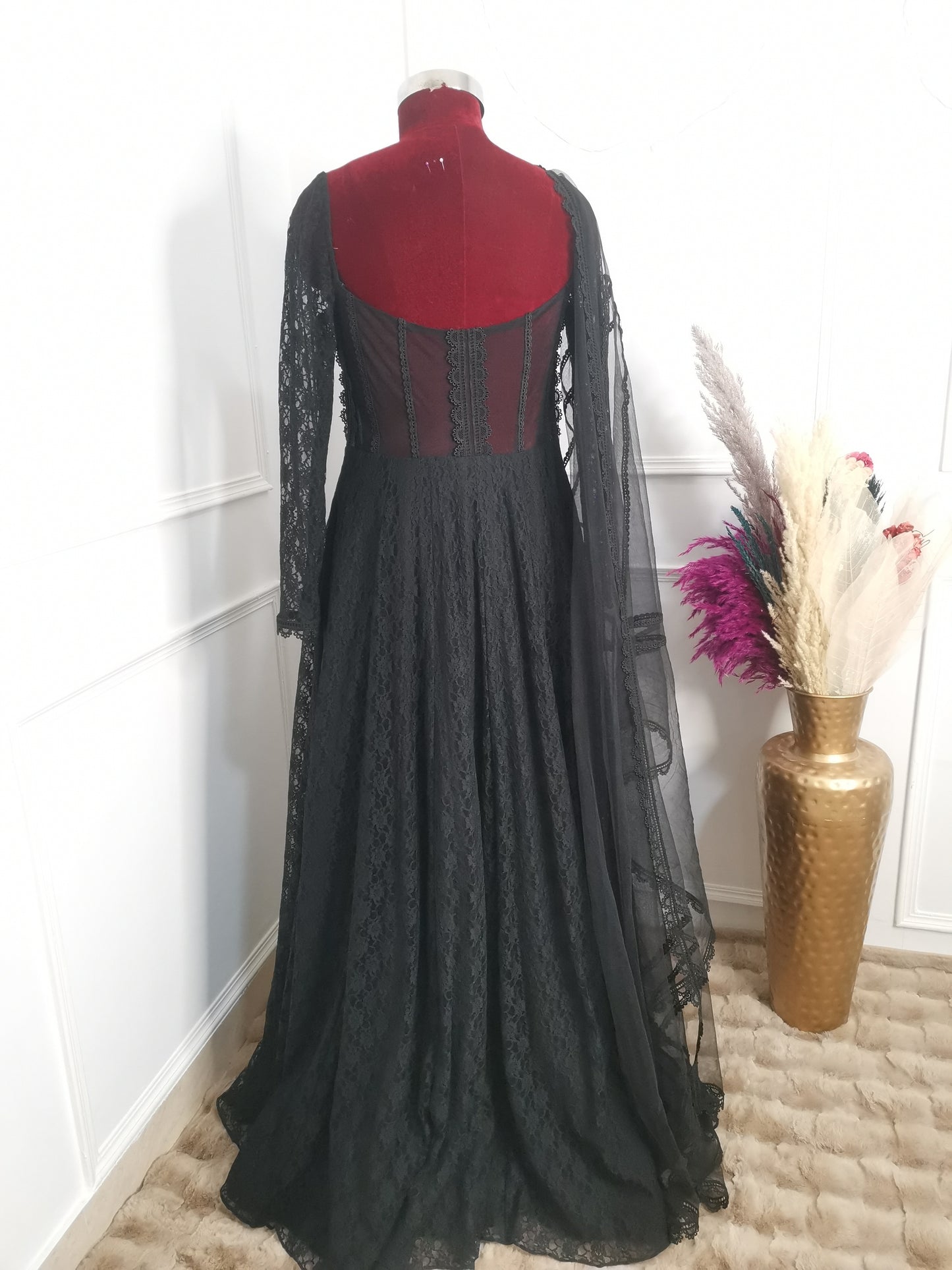 Black Lace Anarkali