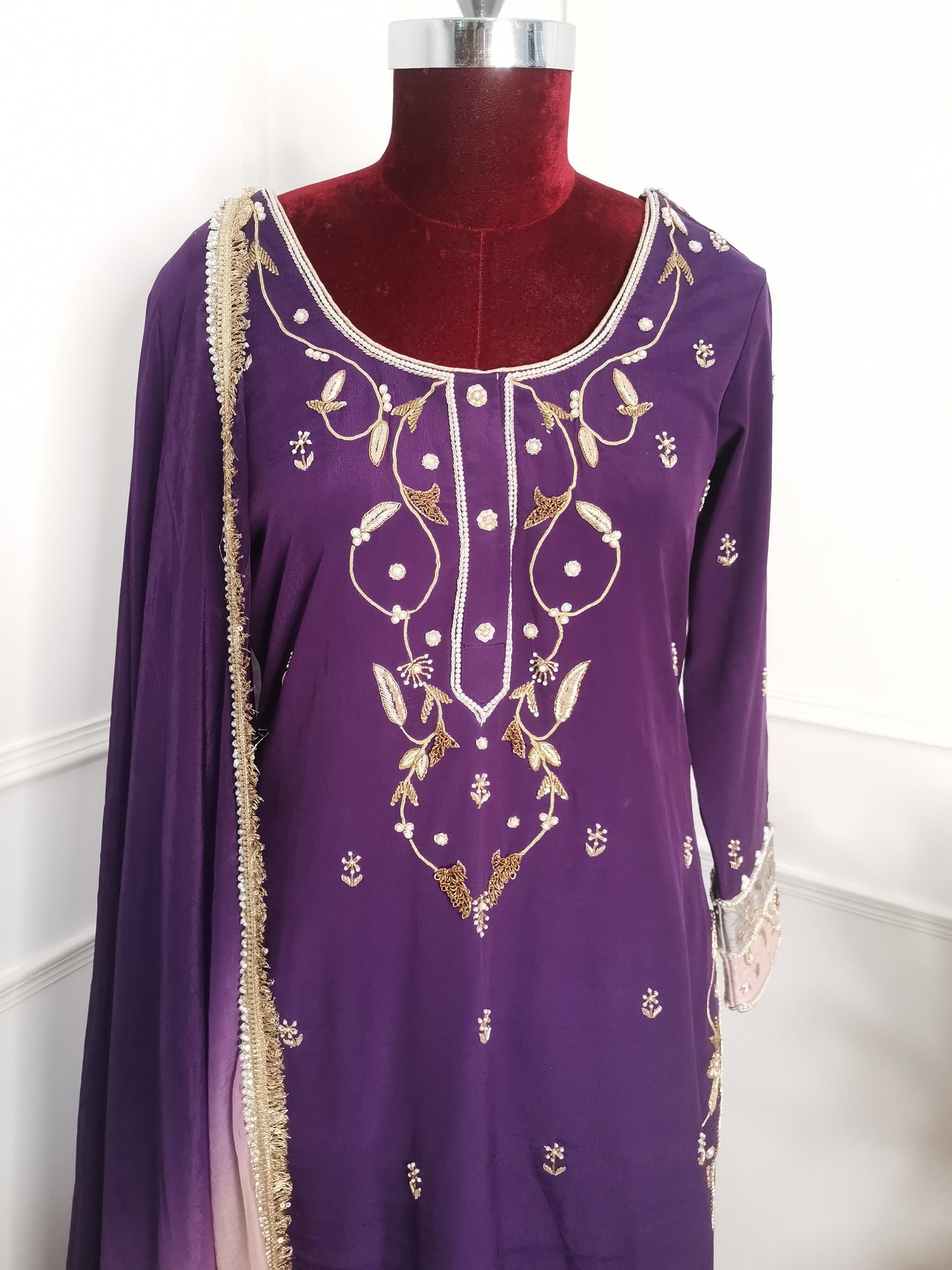 Purple Handwork Suit
