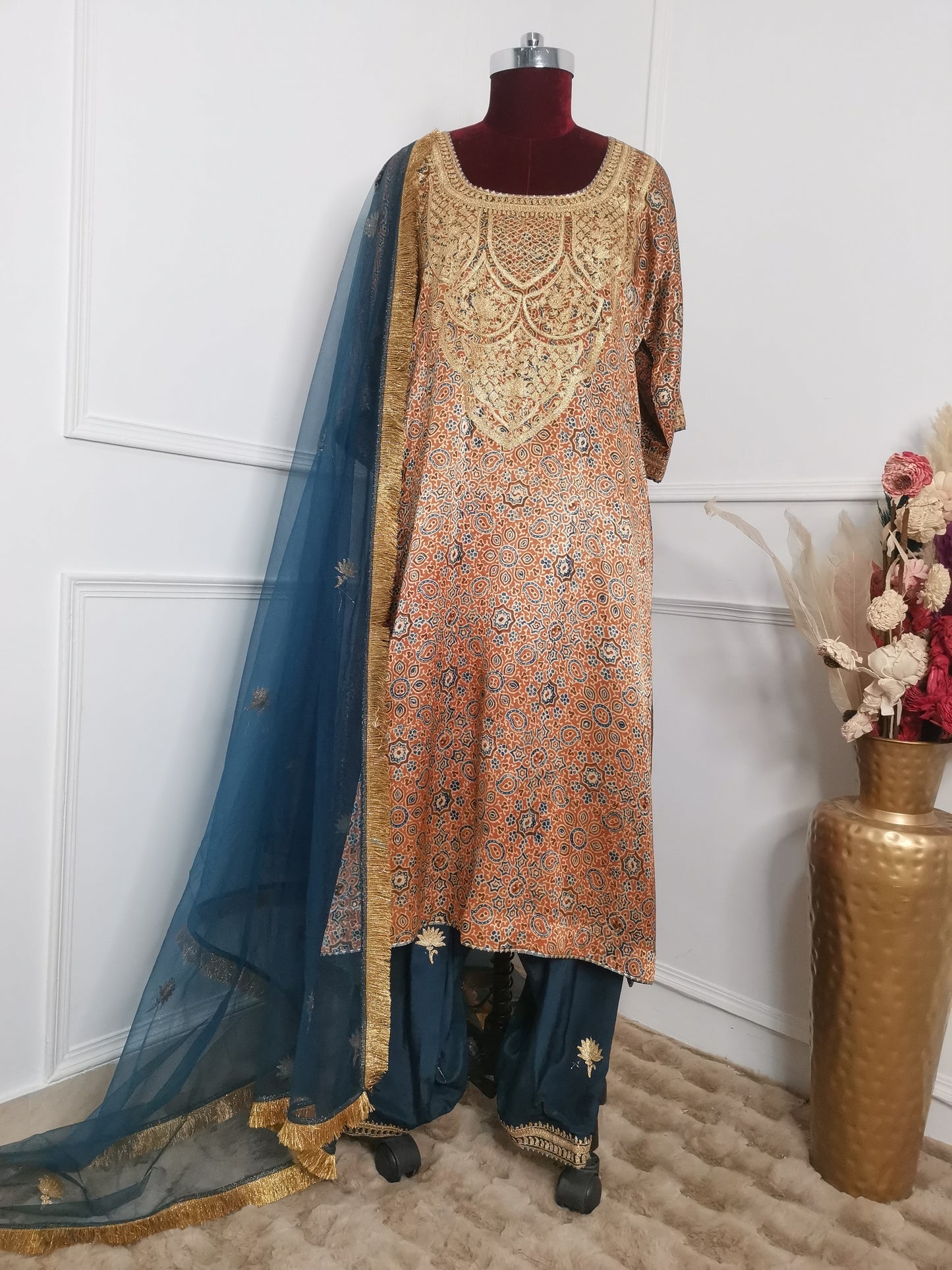 Ajrak Print Kaftan