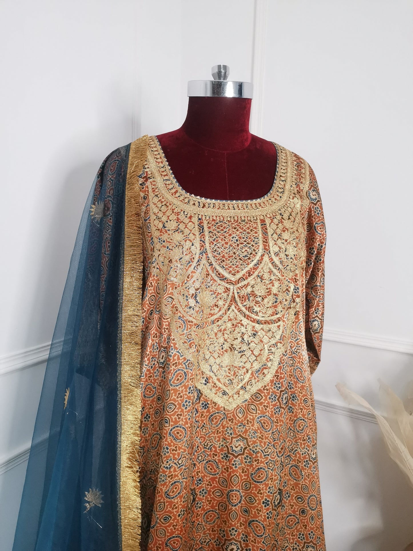 Ajrak Print Kaftan