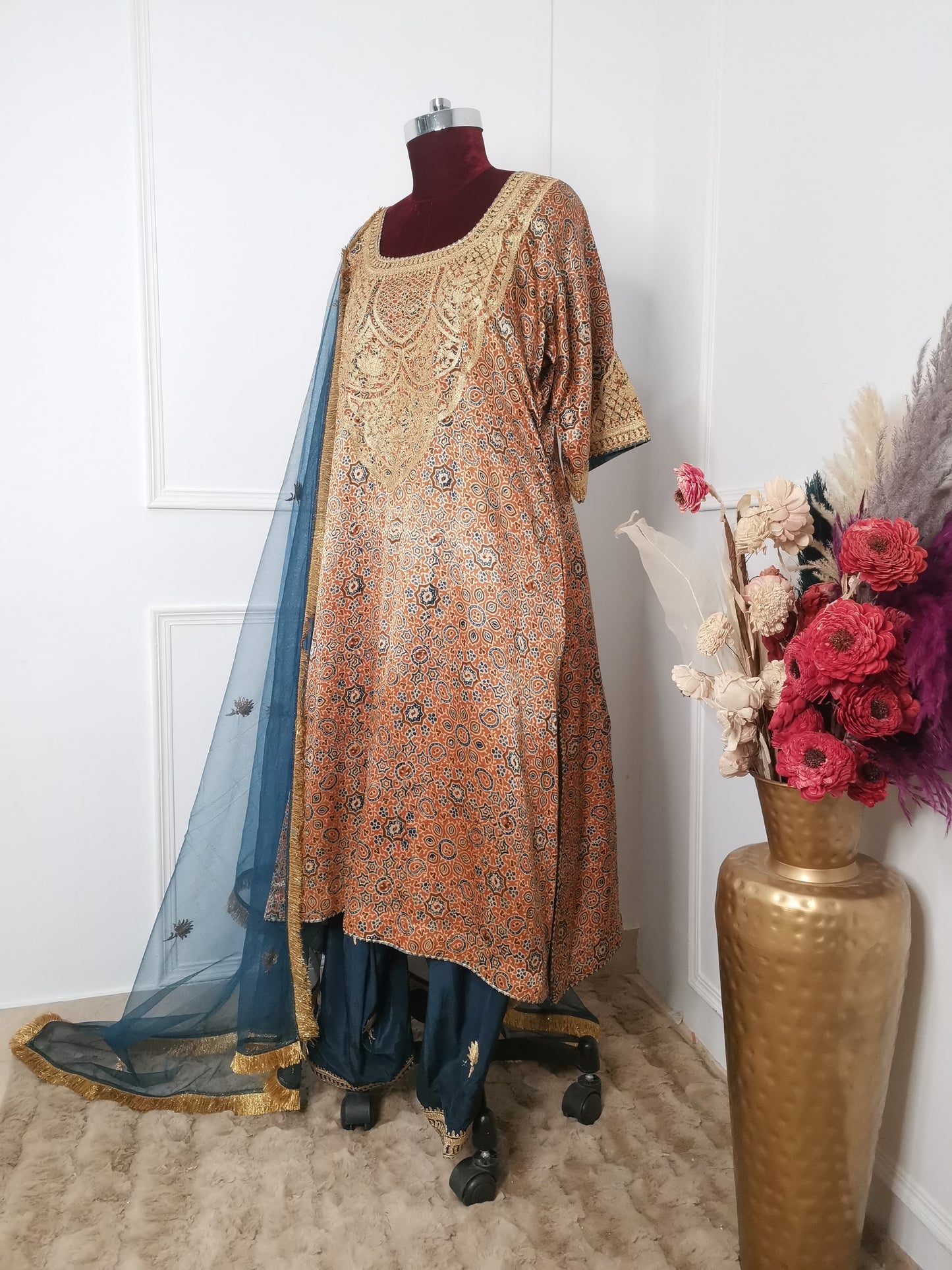 Ajrak Print Kaftan