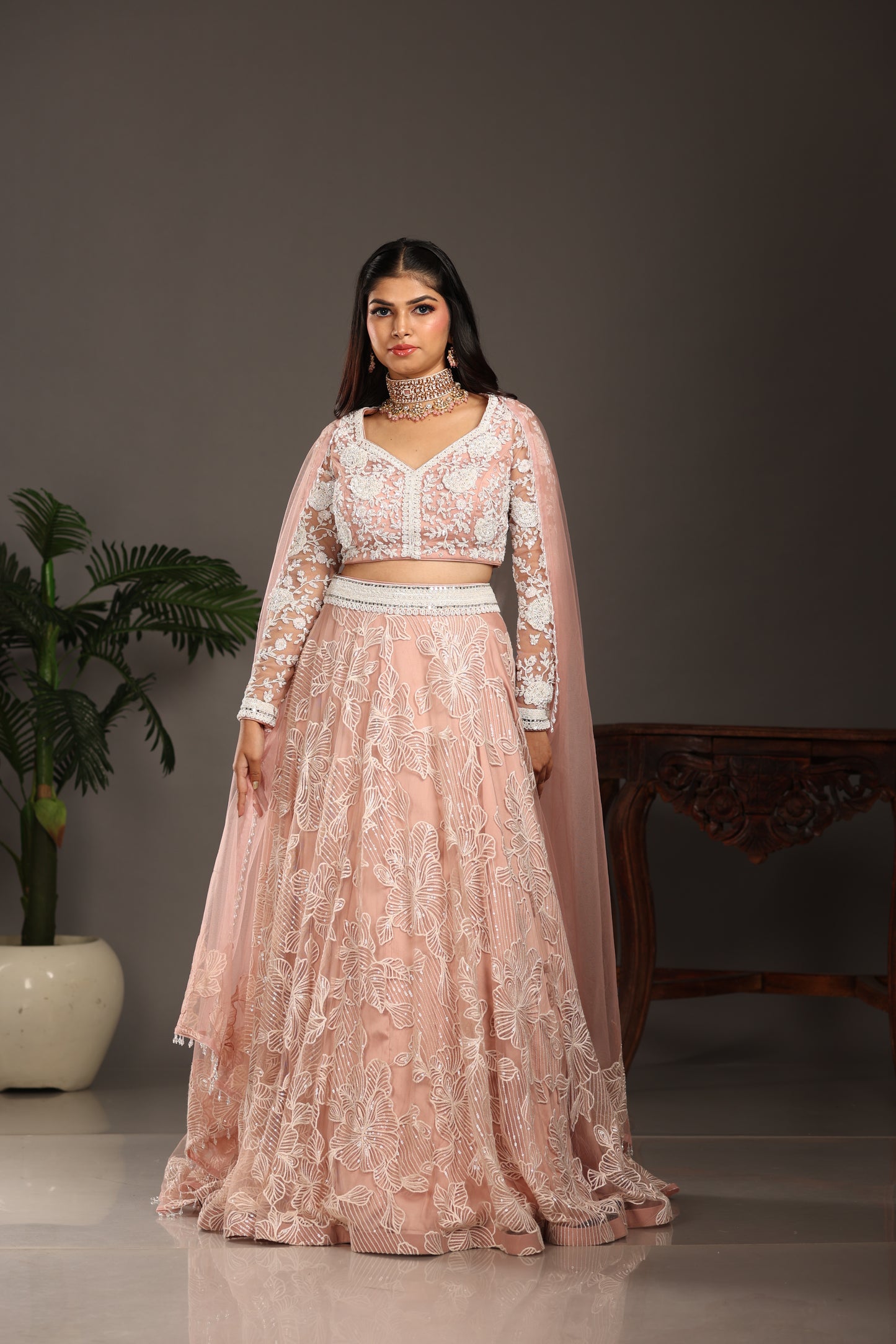 Kaya Pastel Pink Lehenga