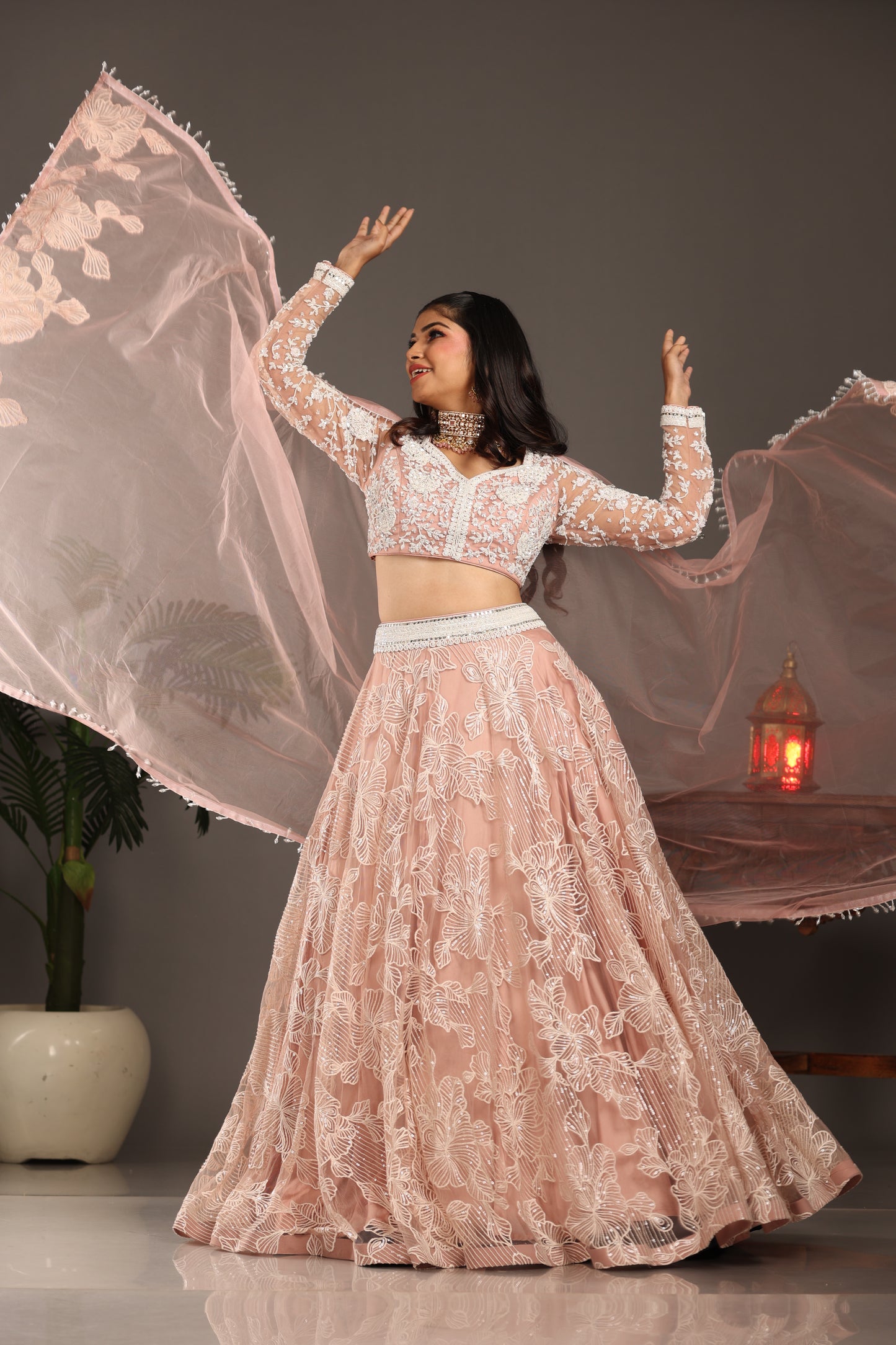 Kaya Pastel Pink Lehenga