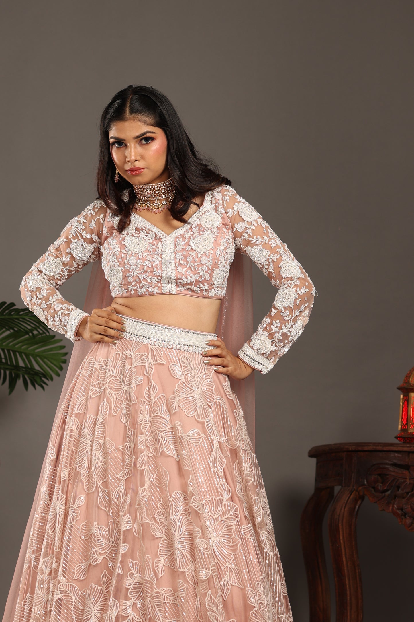 Kaya Pastel Pink Lehenga