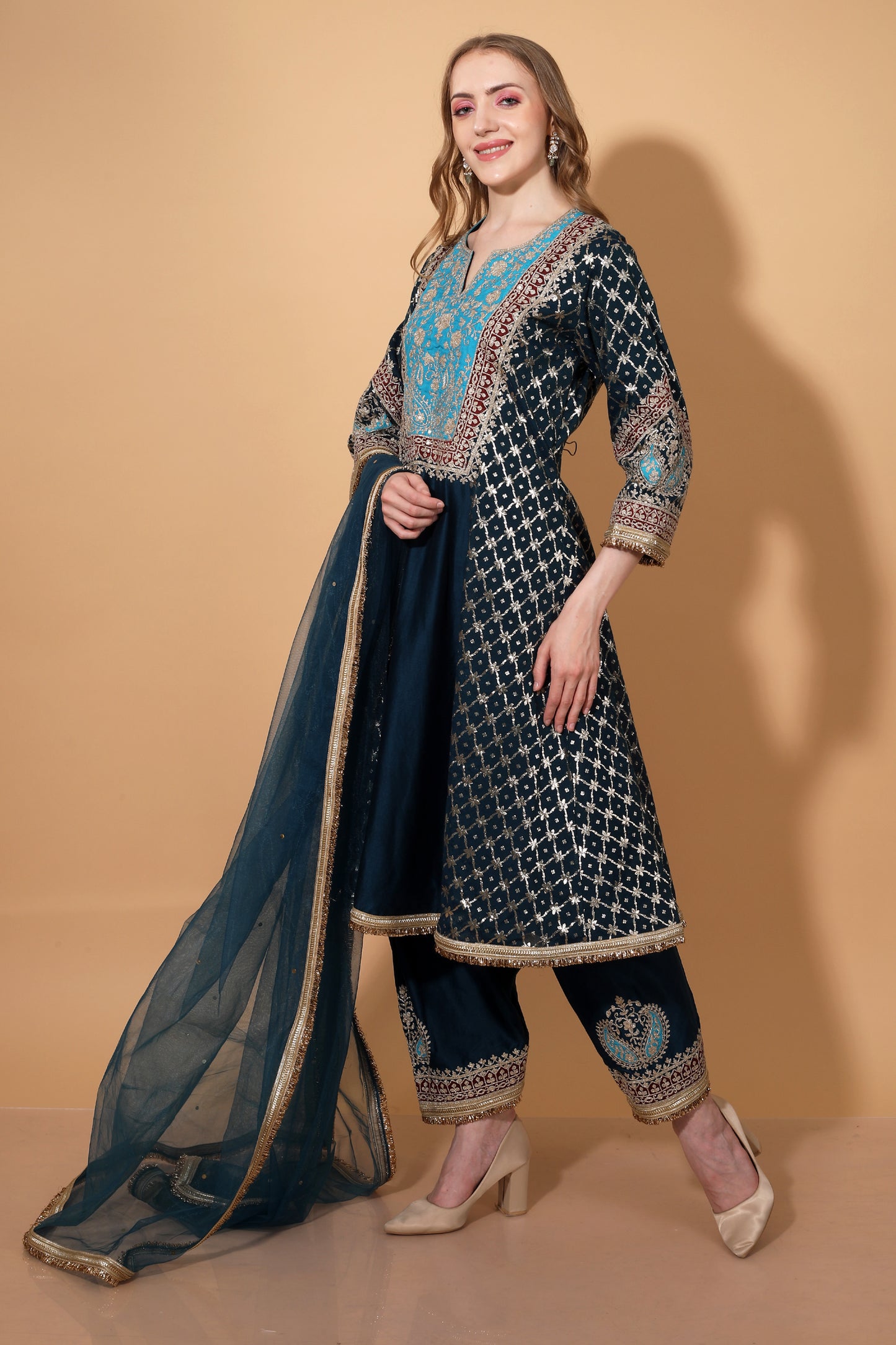 Zeenat A Line Suit