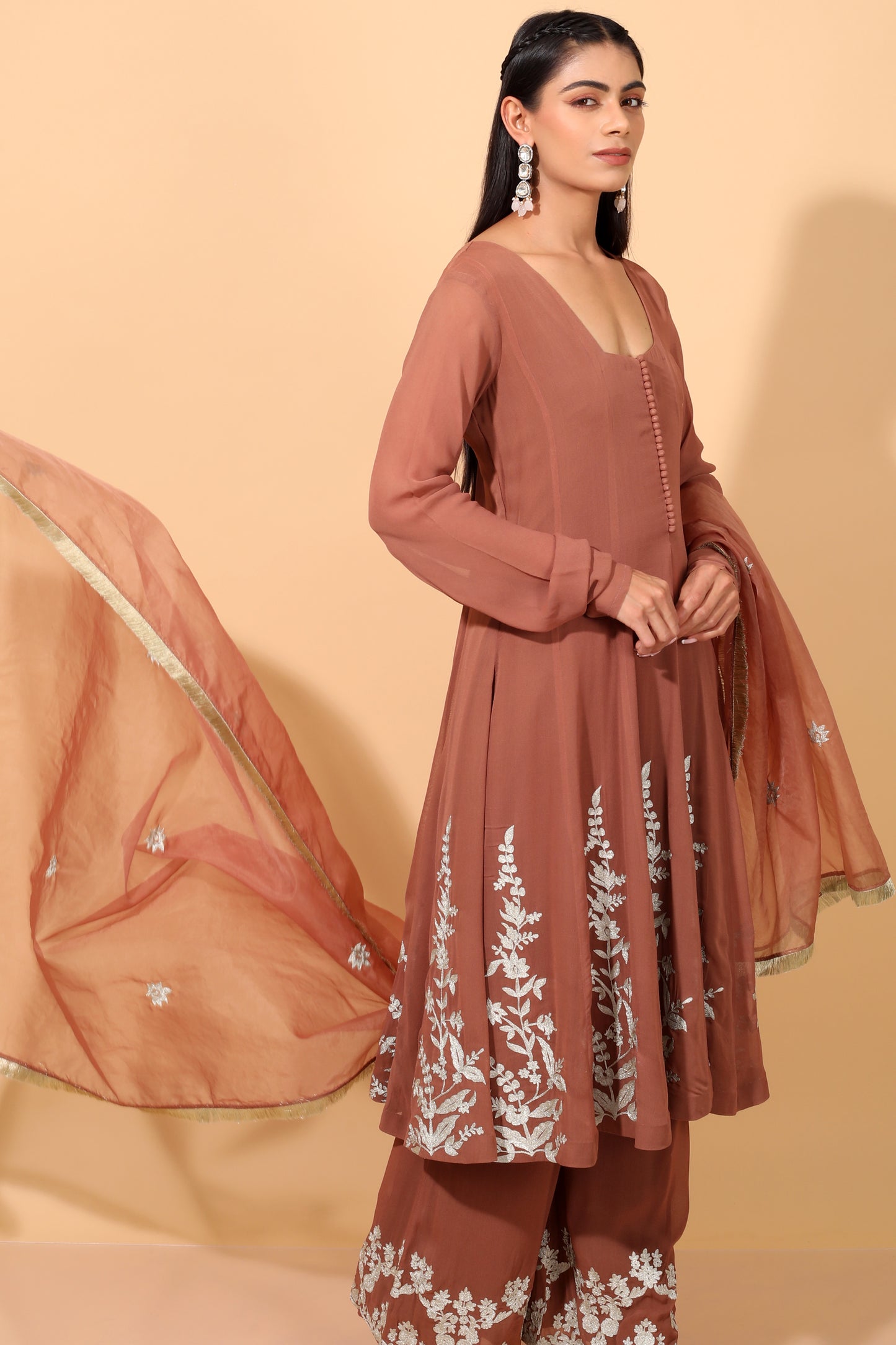 Aaliya Anarkali with Aari work