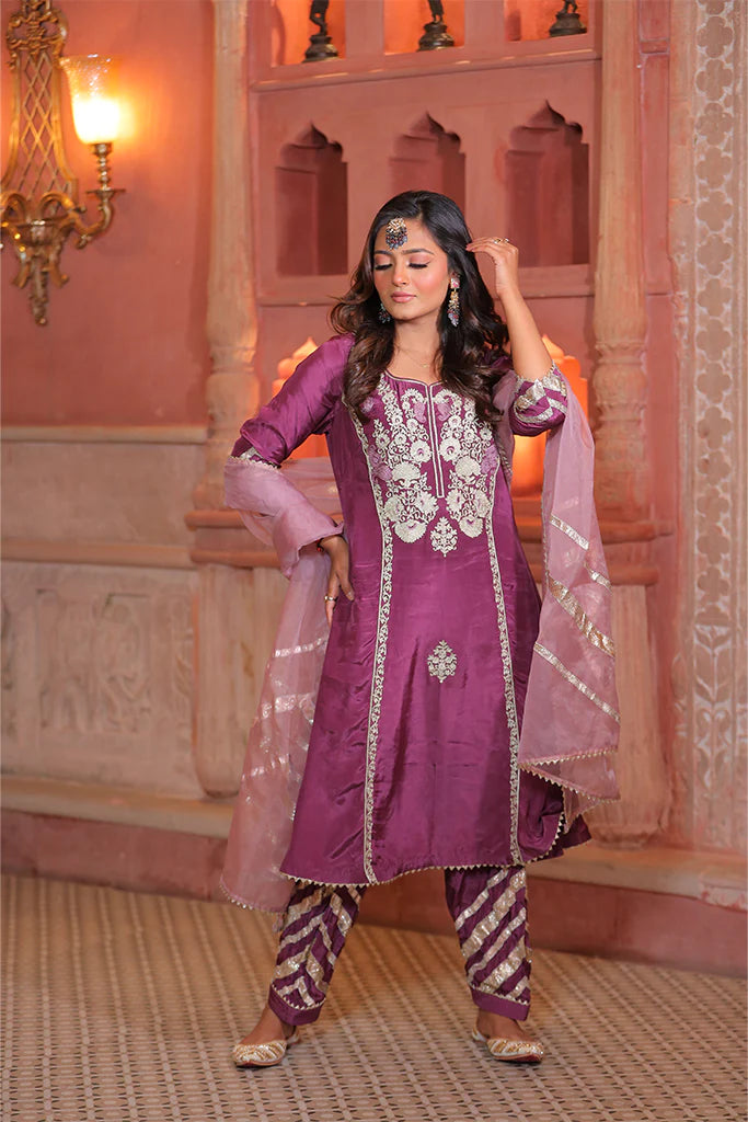 Meher A line Suit Set