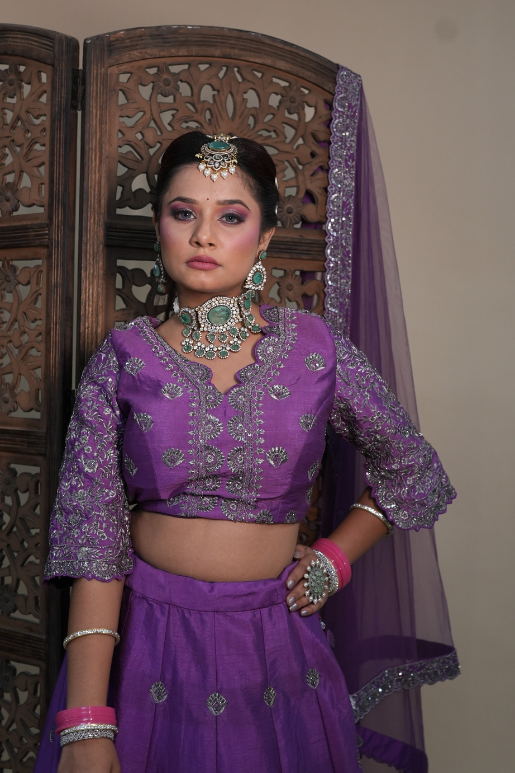 Lavanya Violet lehenga