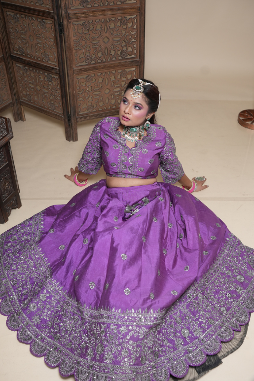 Lavanya Violet lehenga