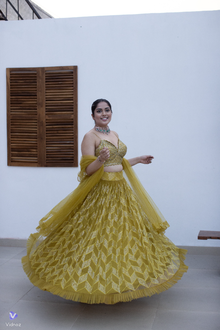 Pihu Mustard Lehenga