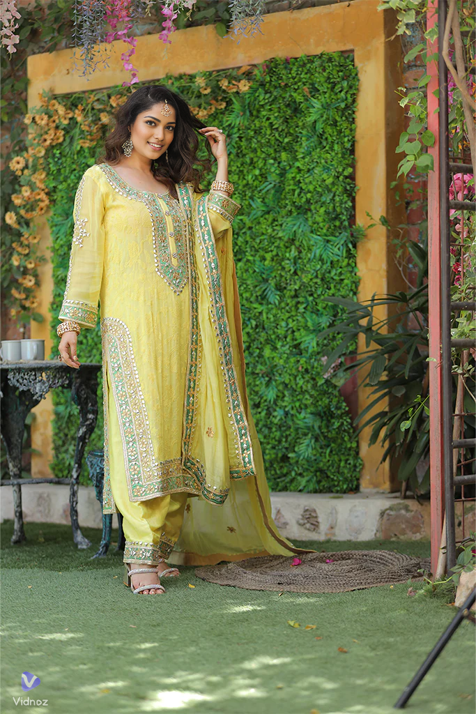 Yellow Gota Work Suit Set